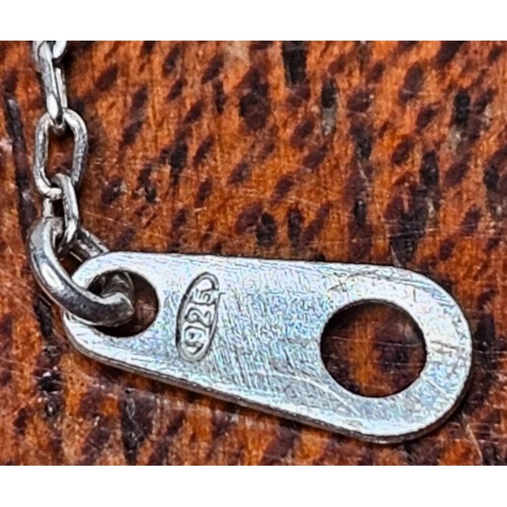 925 Silver Heartbeat Necklace 17"L - Picture 5 of 9